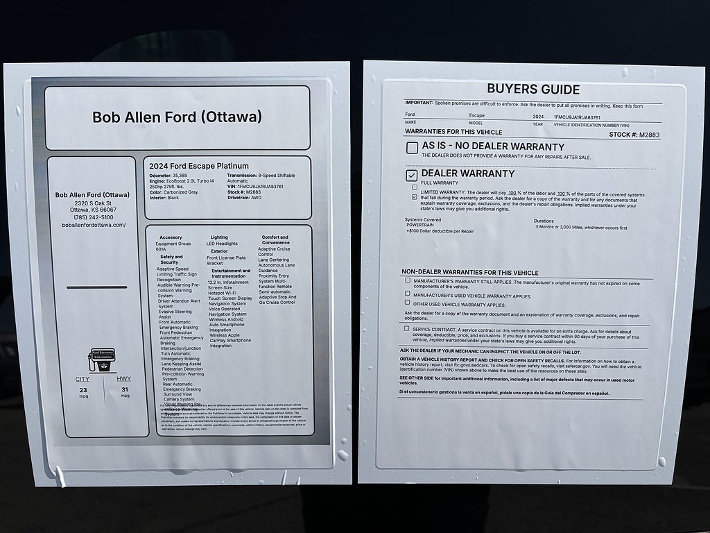 2024 Ford Escape Platinum