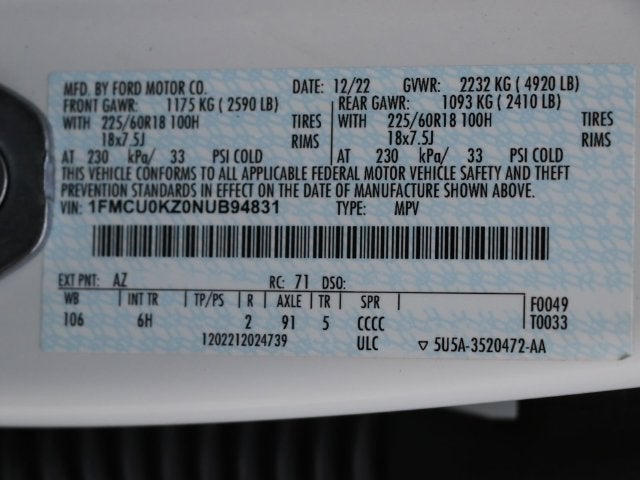 2022 Ford Escape Plug-In Hybrid SEL