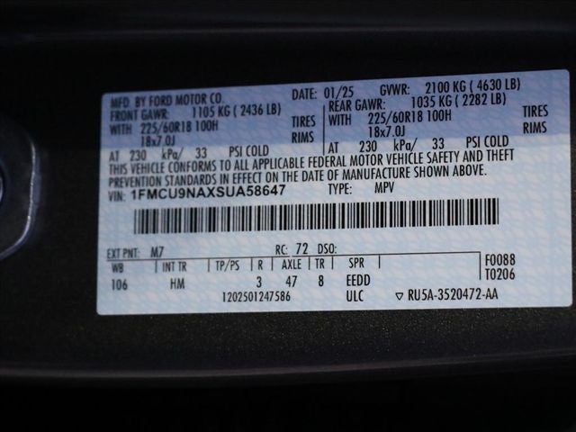 2025 Ford Escape ST-Line Select