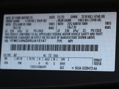 2024 Ford Escape Hybrid ST-Line Select