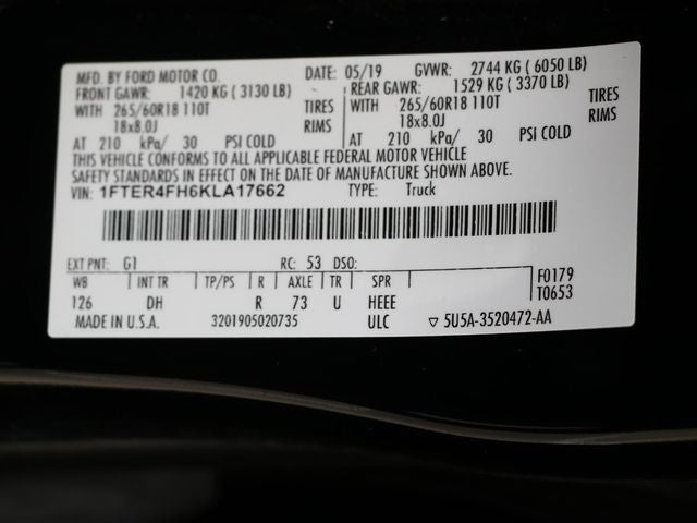 2019 Ford Ranger Lariat