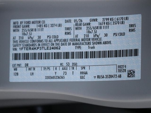 2026 Ford Ranger Lariat
