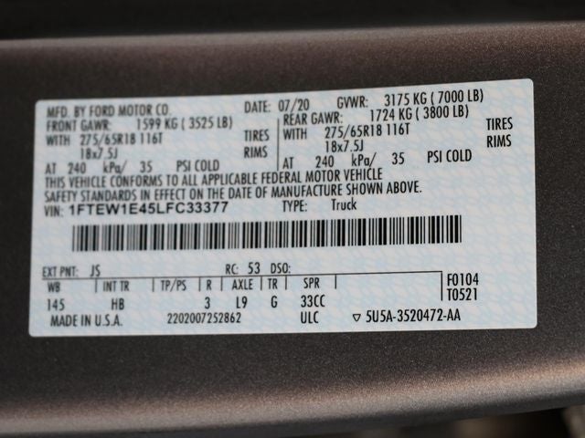 2020 Ford F-150 Lariat