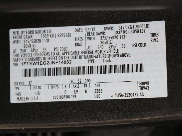 2018 Ford F-150 Lariat