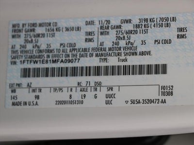 2021 Ford F-150 Platinum