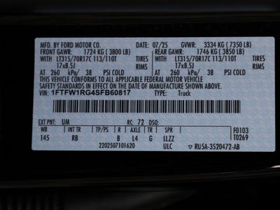2025 Ford F-150 Raptor