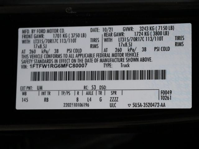 2021 Ford F-150 Raptor