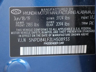 2020 Hyundai Elantra Value Edition