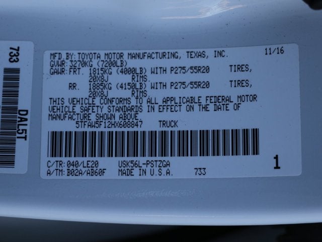 2017 Toyota Tundra Platinum 5.7L V8