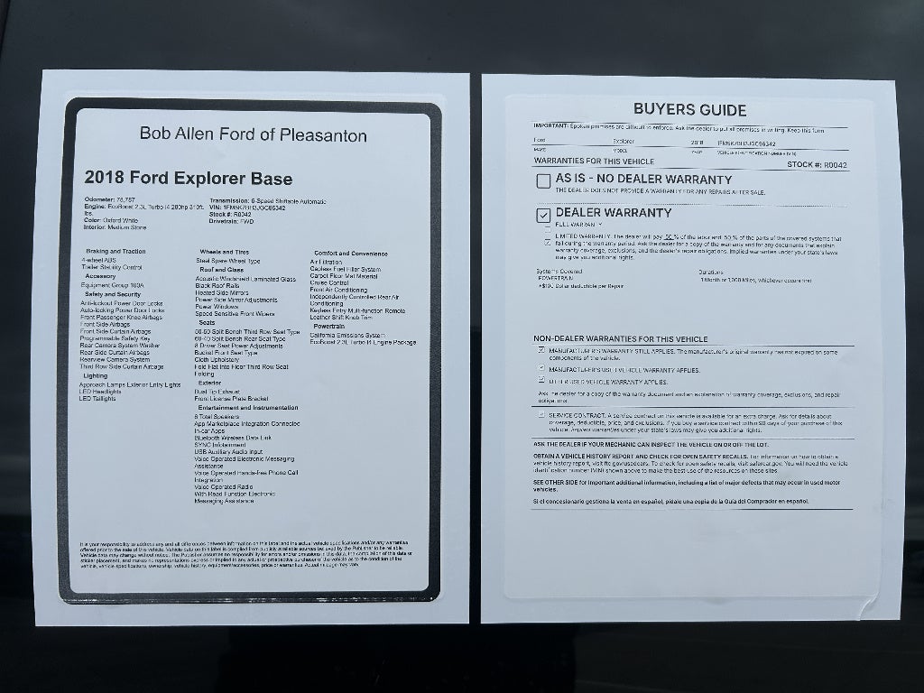 2018 Ford Explorer Base
