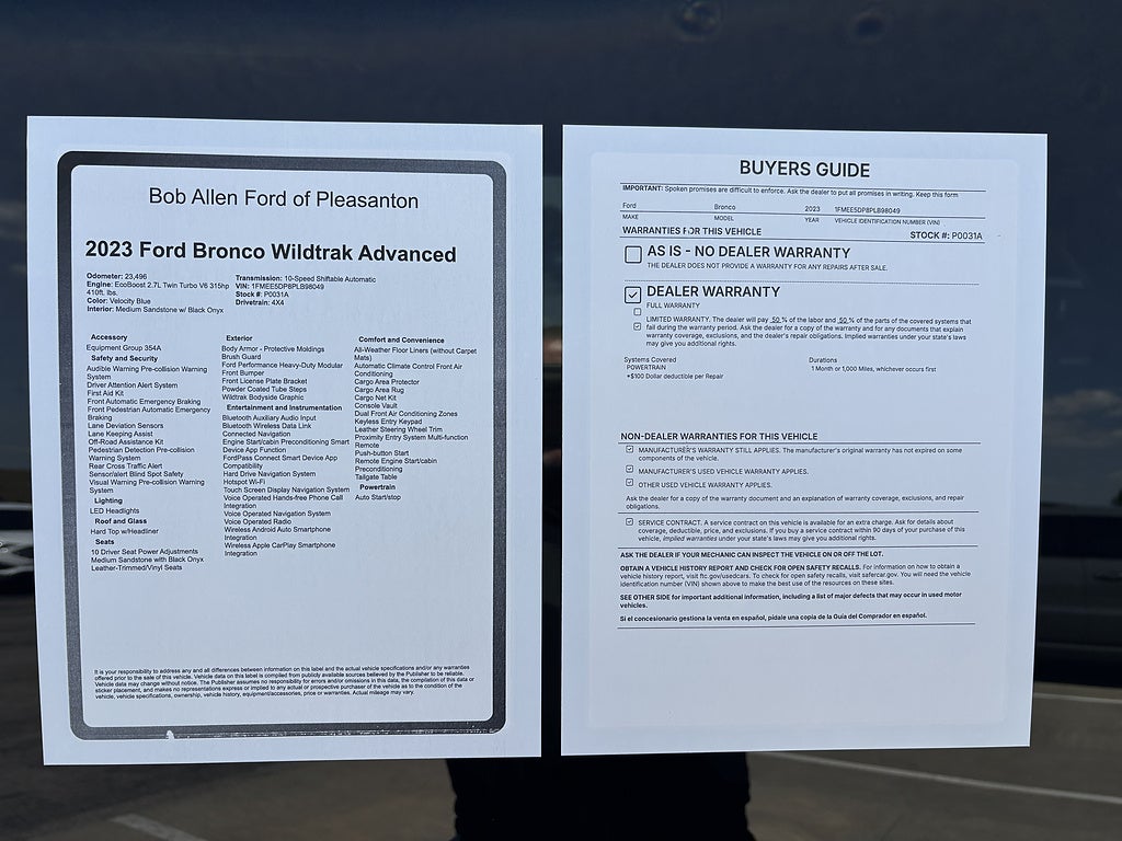 2023 Ford Bronco Wildtrak Advanced