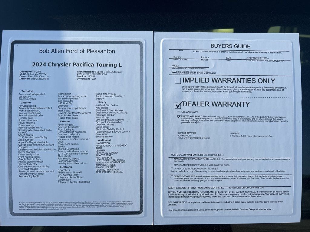 2024 Chrysler Pacifica Touring L