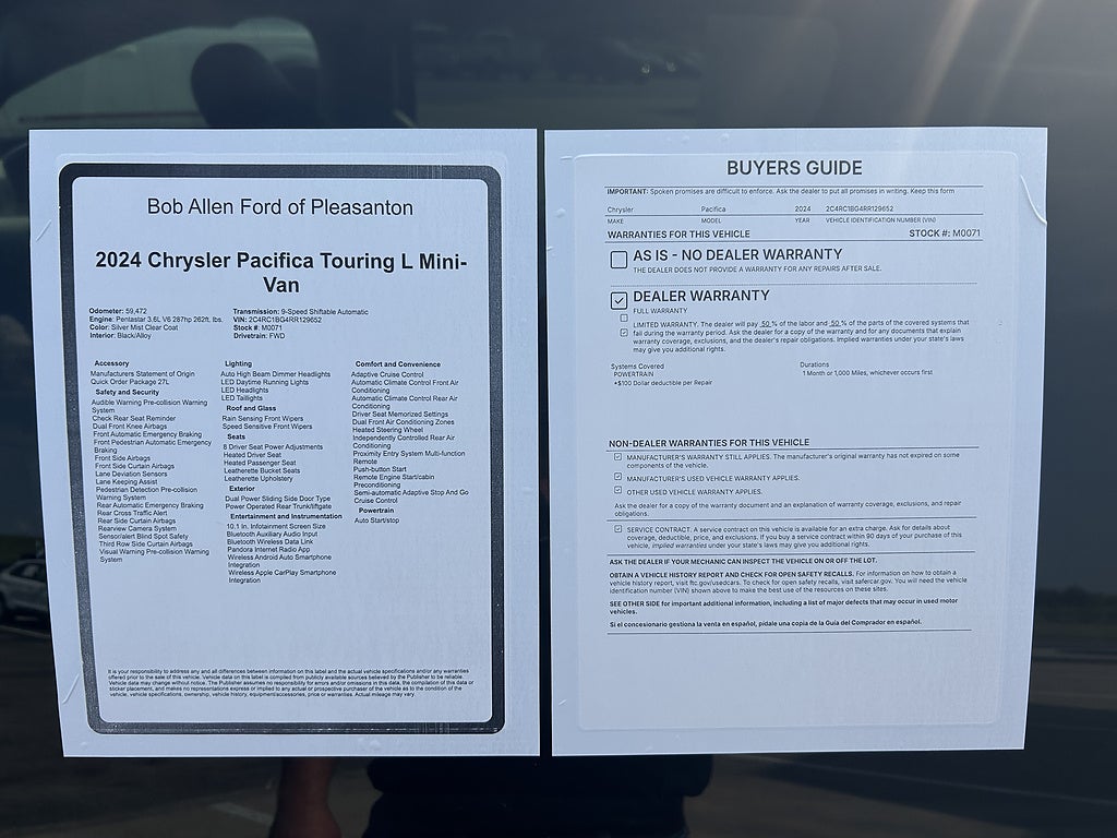 2024 Chrysler Pacifica Touring L