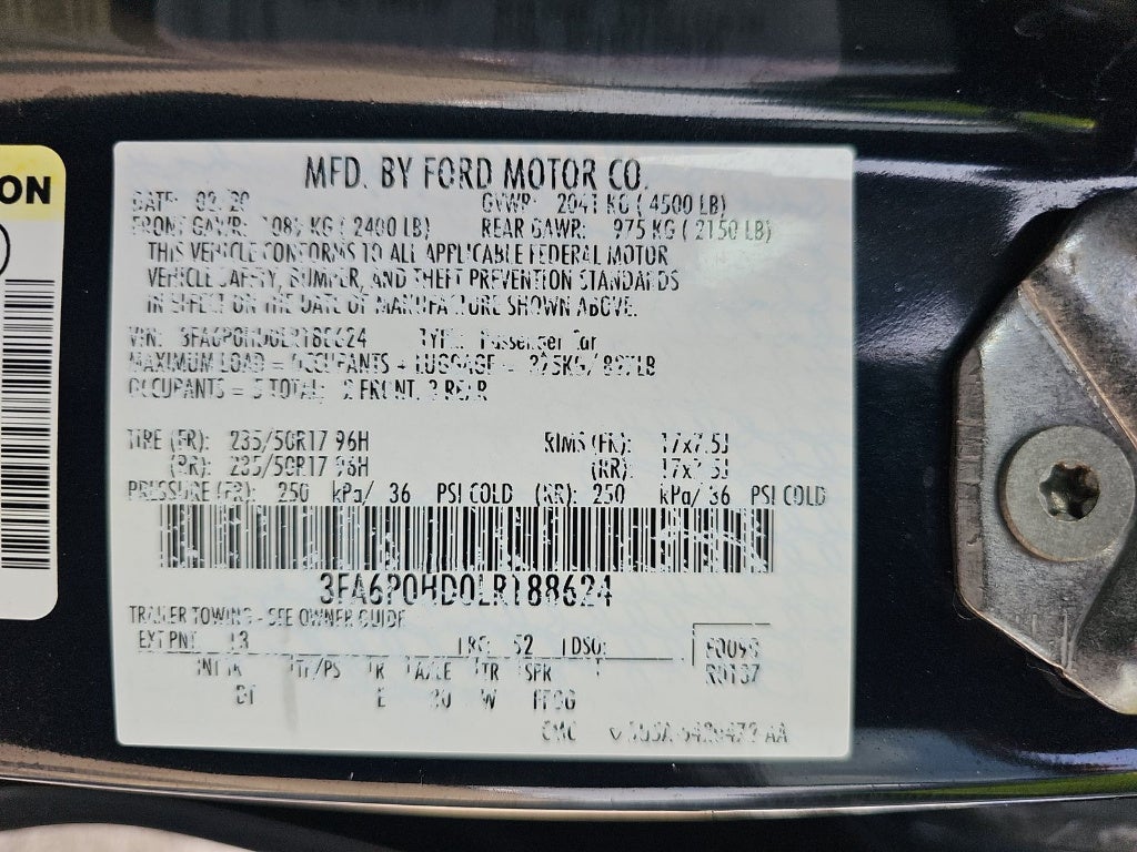 2020 Ford Fusion SE